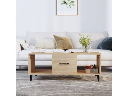 vidaXL Konferenčný stolík dub sonoma 102x50x40 cm spracované drevo