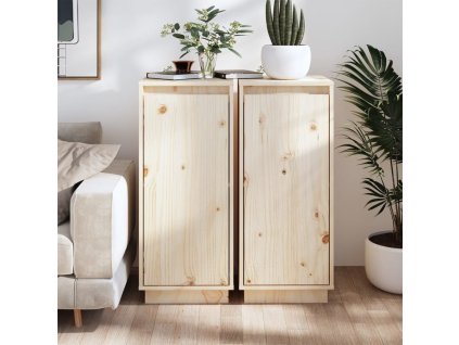 vidaXL Komody 2 ks 31,5x34x75 cm borovicový masív