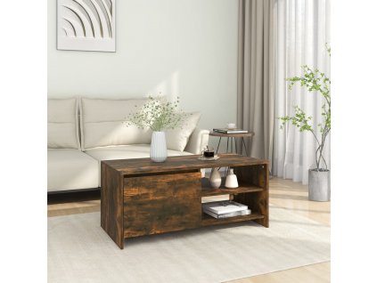 vidaXL Konferenčný stolík tmavý dub 102x50x45 cm spracované drevo