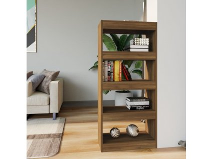 vidaXL Skriňa na knihy hnedý dub 60x30x135cm spracované drevo