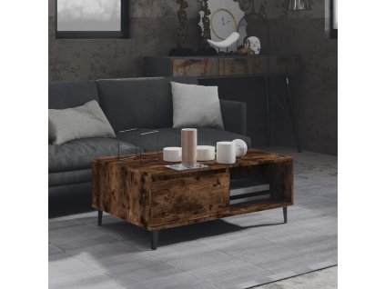 vidaXL Konferenčný stolík údený dub 90x60x35 cm drevotrieska