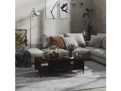 vidaXL Konferenčný stolík údený dub 103,5x60x35 cm drevotrieska