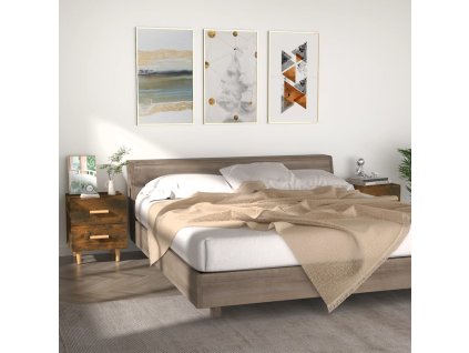 vidaXL Nočné stolíky 2 ks dymový dub 40x35x47,5 cm