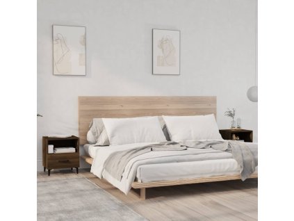 vidaXL Nočné stolíky 2 ks hnedý dub spracované drevo