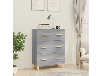 vidaXL Komoda sivý dub sonoma 70x34x90 cm spracované drevo