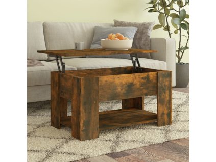 vidaXL Konferenčný stolík dymový dub 79x49x41 cm spracované drevo