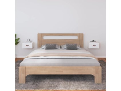 vidaXL Nástenné nočné stolíky 2 ks biele 40x29,5x22 cm
