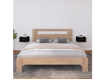 vidaXL Nástenné nočné stolíky 2 ks čierne 40x29,5x22 cm