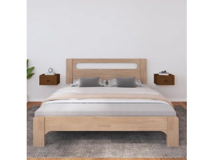 vidaXL Nástenné nočné stolíky 2 ks medovohnedé 40x29,5x22 cm