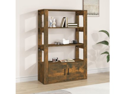 vidaXL Komoda dymový dub 80x30x119,5 cm spracované drevo