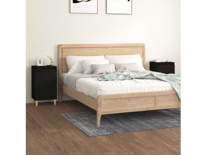 vidaXL Nočné stolíky 2 ks čierne 40x35x70 cm spracované drevo