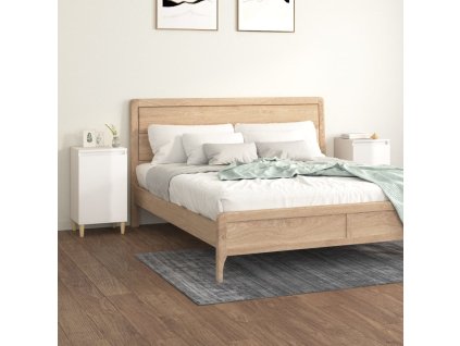 vidaXL Nočné stolíky 2ks vysoký lesk biele 40x35x70cm spracované drevo