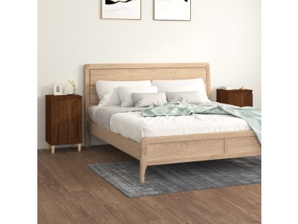 vidaXL Nočné stolíky 2 ks hnedý dub 40x35x70 cm spracované drevo