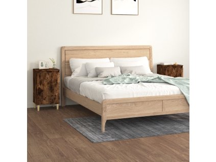 vidaXL Nočné stolíky 2 ks dymový dub 40x35x70 cm spracované drevo
