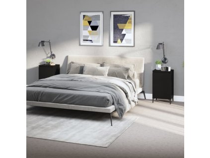vidaXL Nočné stolíky 2 ks čierne 40x35x70 cm spracované drevo
