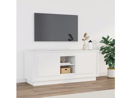 vidaXL TV skrinka biela 102x35x45 cm kompozitné drevo