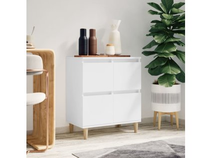 vidaXL Komoda biela 60x35x70 cm spracované drevo