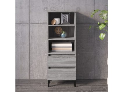vidaXL Vysoká skrinka sivý dub sonoma 40x36x110 cm spracované drevo