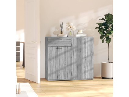vidaXL Komoda sivá sonoma 80x36x75 cm spracované drevo