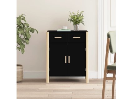 vidaXL Komoda čierna 62x38x75 cm spracované drevo