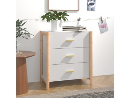 vidaXL Komoda biela 62x38x70 cm spracované drevo