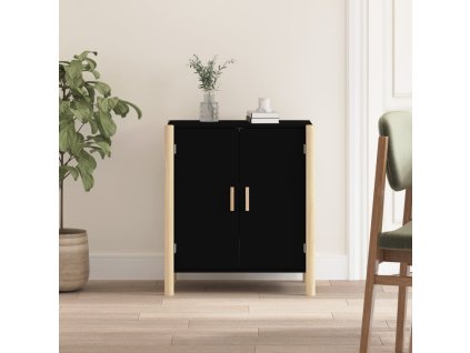 vidaXL Komoda čierna 62x38x70 cm spracované drevo