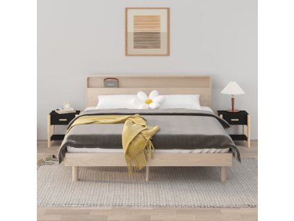 vidaXL Nočné stolíky 2 ks čierne 42x38x45 cm spracované drevo