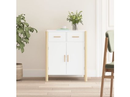 vidaXL Komoda biela 62x38x75 cm spracované drevo