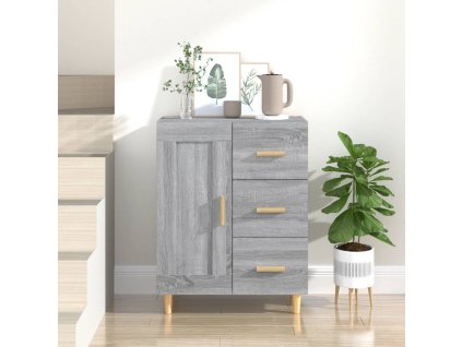vidaXL Komoda sivý dub sonoma 69,5x34x90 cm spracované drevo