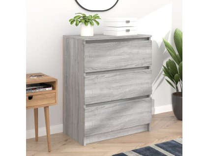 vidaXL Komoda sivý dub sonoma 60x35x76 cm spracované drevo