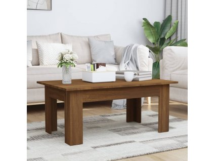 vidaXL Konferenčný stolík hnedý dub 100x60x42 cm spracované drevo