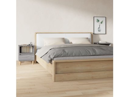 vidaXL Nočné stolíky 2 ks sivý dub sonoma 40x35x50 cm