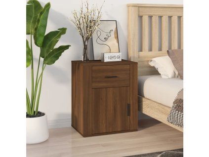 vidaXL Nočný stolík hnedý dub 50x36x60 cm spracované drevo