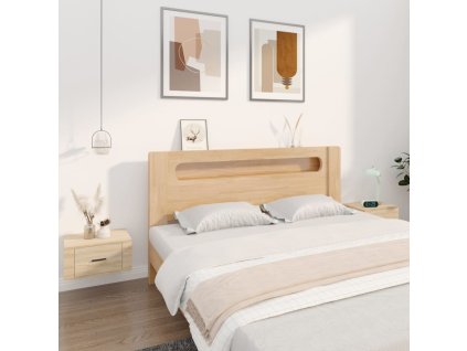 vidaXL Nástenné nočné stolíky 2 ks dub sonoma 50x36x25 cm