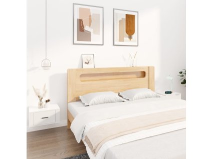 vidaXL Nástenné nočné stolíky 2 ks lesklé biele 50x36x25 cm