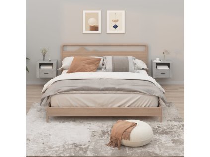 vidaXL Nástenné nočné stolíky 2 ks betónovosivé 50x36x40 cm