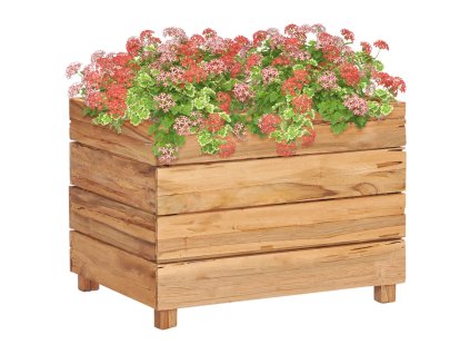 vidaXL Vyvýšený záhon 50x40x38 cm, recyklované tíkové drevo a oceľ