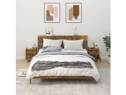 vidaXL Nočné stolíky 2 ks dymový dub 40x35x50 cm