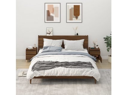 vidaXL Nočné stolíky 2 ks hnedý dub 40x35x50 cm