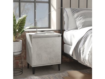 vidaXL Nočné stolíky kovové nohy 2 ks betónové sivé 40x30x50 cm