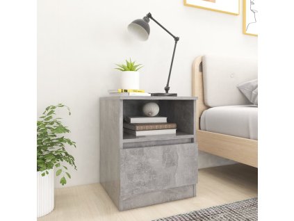 vidaXL Nočné stolíky 2 ks, betónovo sivé 40x40x50 cm, kompozitné drevo