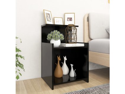 vidaXL Nočné stolíky 2 ks, čierne 40x35x60 cm, kompozitné drevo