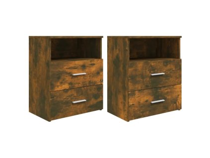 vidaXL Nočné stolíky 2 ks dymový dub 50x32x60 cm