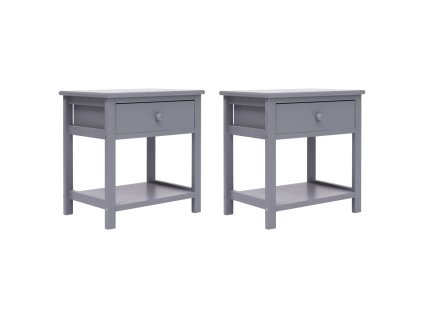 vidaXL Nočné stolíky 2ks sivé 40x29x42 cm drevo paulovnie