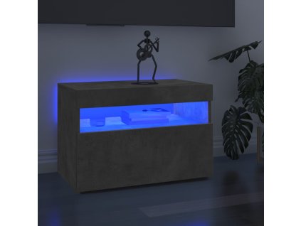 vidaXL TV skrinky s LED svetlami 2 ks betónové sivé 60x35x40 cm