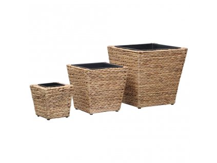 vidaXL Vyvýšené záhradné záhony 3 ks, vodný hyacint