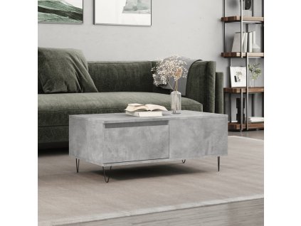 vidaXL Konferenčný stolík betónový sivý 90x50x36,5 cm spracované drevo