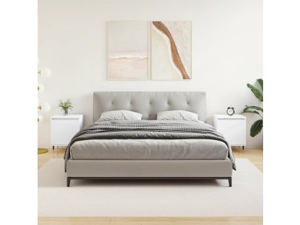 vidaXL Nočné skrinky 2 ks biele 40x30x50 cm kompozitné drevo