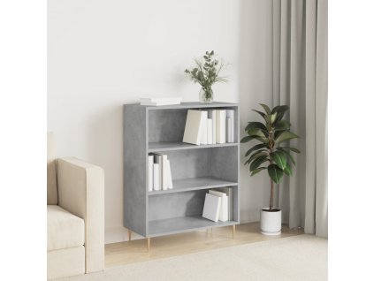 vidaXL Knižnica betónovo sivá 69,5x32,5x90 cm kompozitné drevo