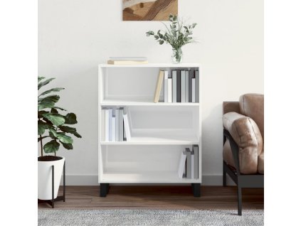 vidaXL Poličková skrinka lesklá biela 69,5x32,5x90 cm kompozitné drevo